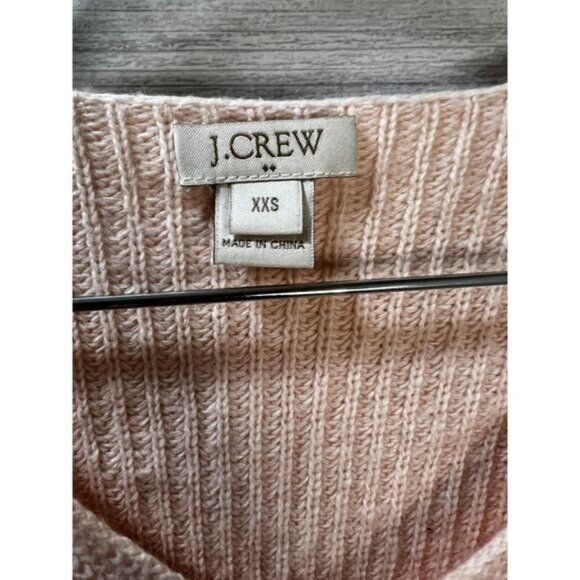 J.Crew Womens V-Neck Ribbed‎ Knit Sweater XXS Pink - Picture 3 of 3
